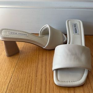 Saged Leather Square Toe Dress Sandals 6.5